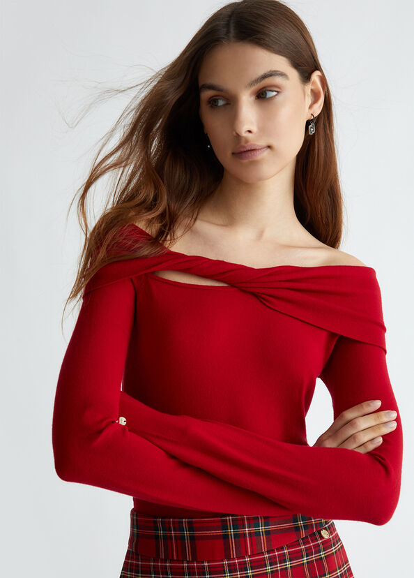 Liu Jo Body rosso con cut-out Saldi Di Fabbrica
