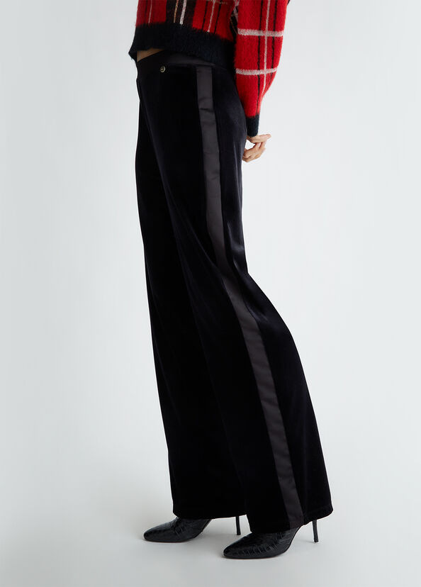 Liu Jo Pantaloni eleganti in velluto Vendite Flash