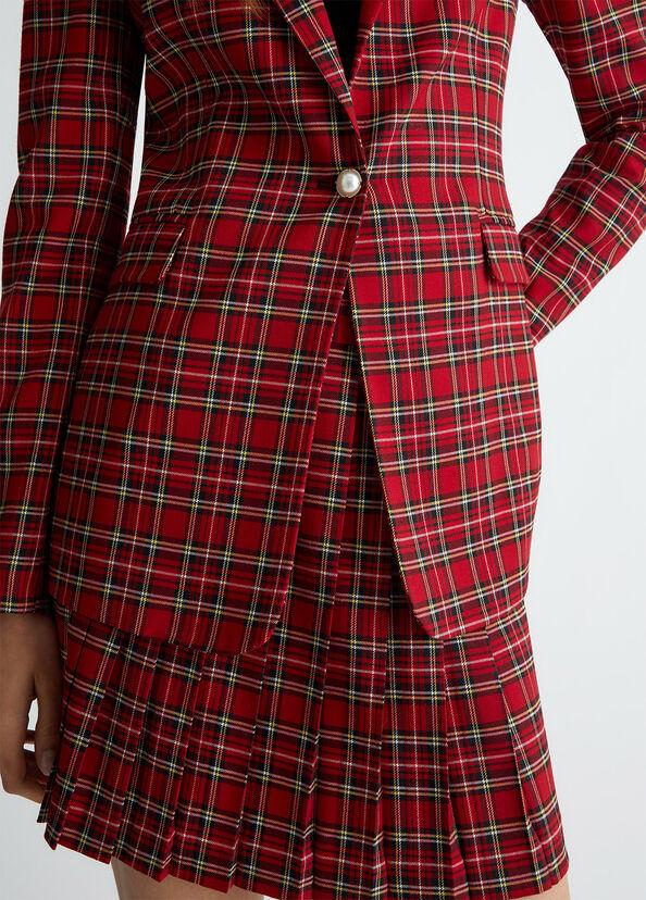 Liu Jo Blazer in tartan rosso In Saldo