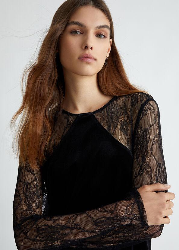 Liu Jo Abito corto in pizzo e velluto Bestseller