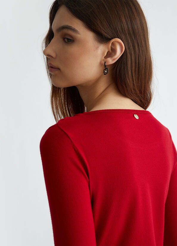Liu Jo Maglia rossa con cut-out Liquidazione