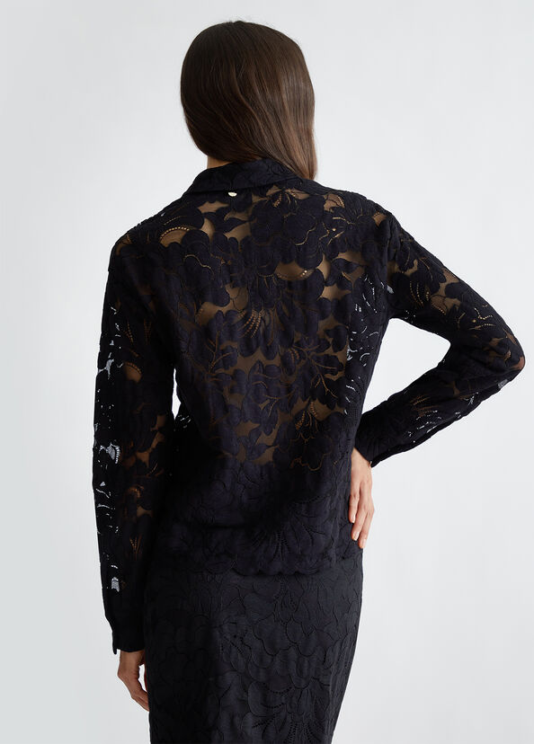 Liu Jo Camicia nera in pizzo Spedizione Gratuita