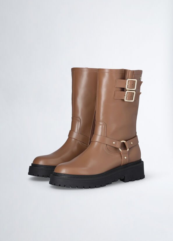 Liu Jo Biker boots in pelle Fino al 50% di sconto