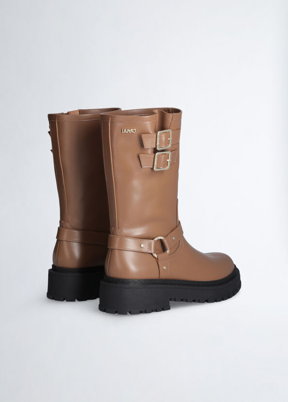 Liu Jo Biker boots in pelle Fino al 50% di sconto