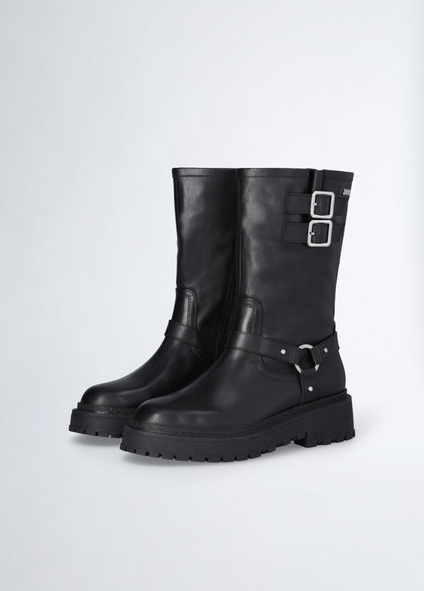 Liu Jo Biker boots in pelle Fino al 60% di sconto