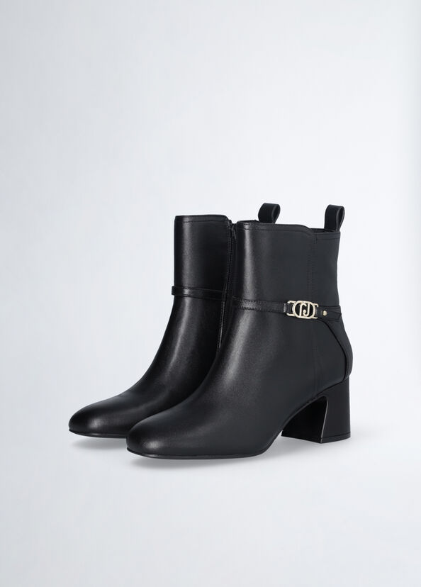 Liu Jo Stivaletti neri in pelle 50% di sconto per tempo limitato