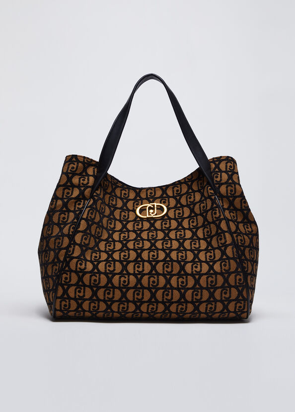 Liu Jo Shopping bag jacquard con logo In Linea