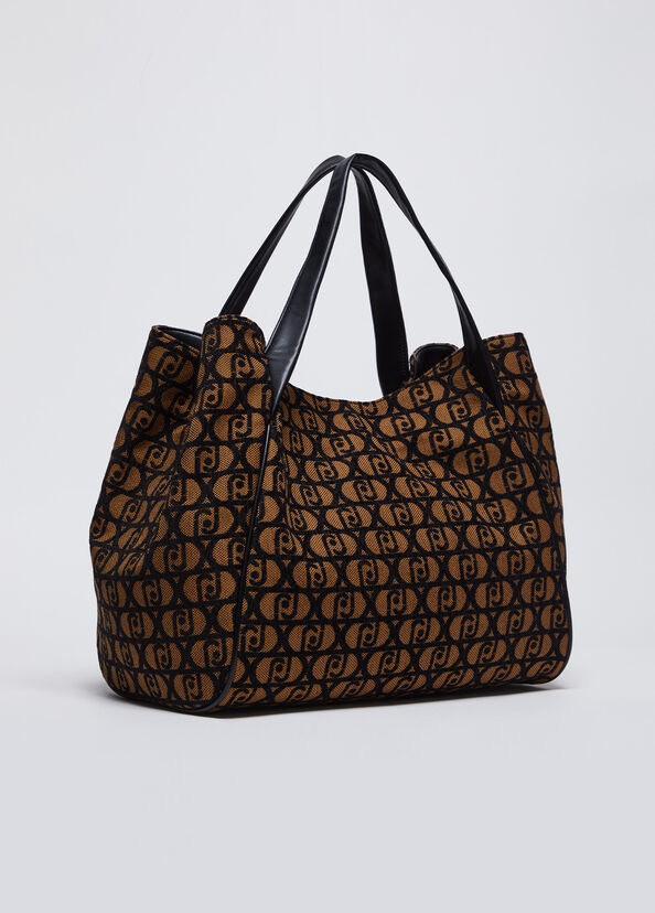 Liu Jo Shopping bag jacquard con logo In Linea