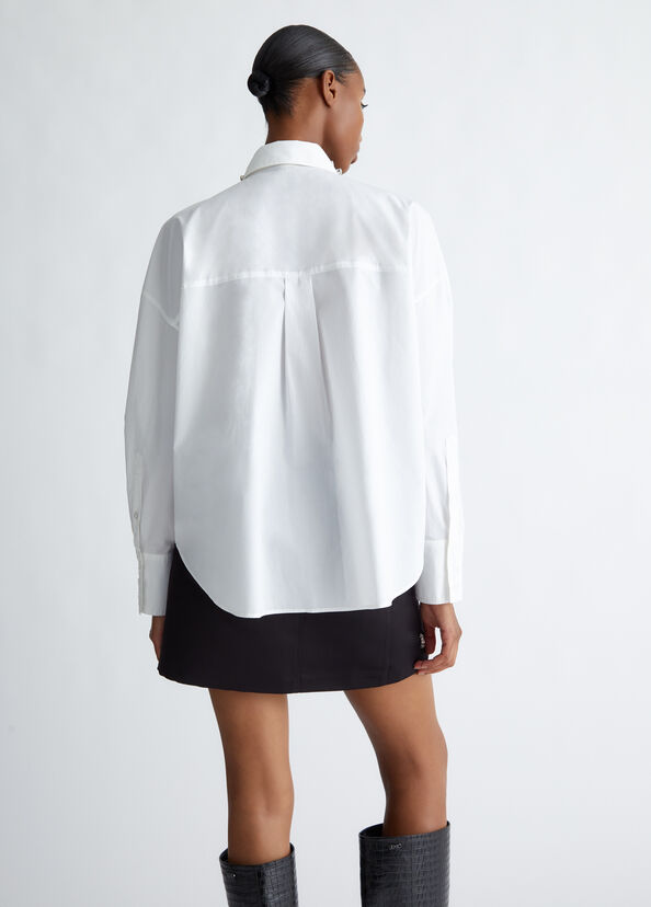 Liu Jo Camicia in cotone con strass Shopping Online
