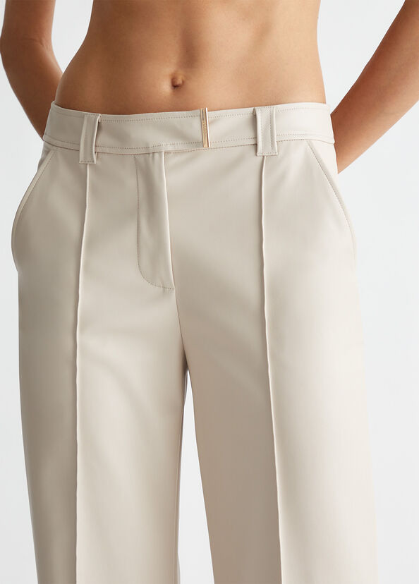 Liu Jo Pantaloni a palazzo in tessuto spalmato Nuovo
