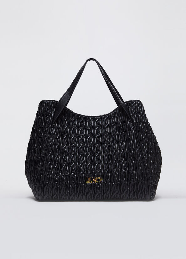 Liu Jo Shopping bag matelassé con pochette In Vendita