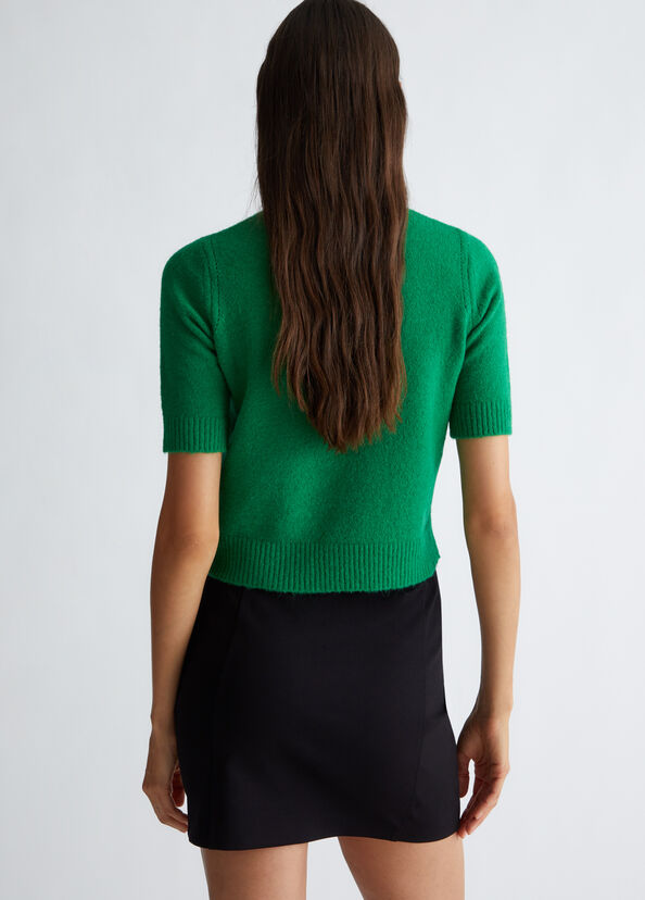 Liu Jo T-shirt in misto lana e alpaca In Vendita