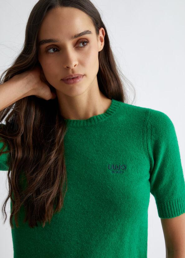 Liu Jo T-shirt in misto lana e alpaca In Vendita