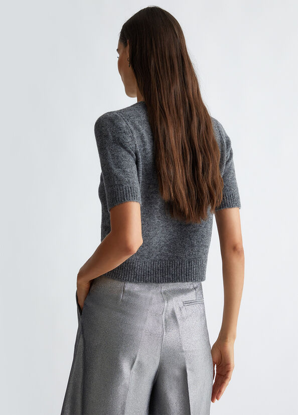 Liu Jo T-shirt in misto lana e alpaca Saldi