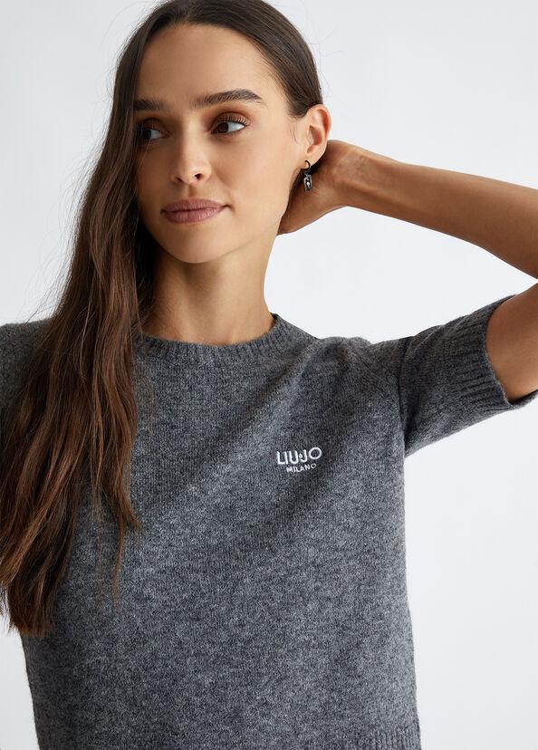 Liu Jo T-shirt in misto lana e alpaca Saldi
