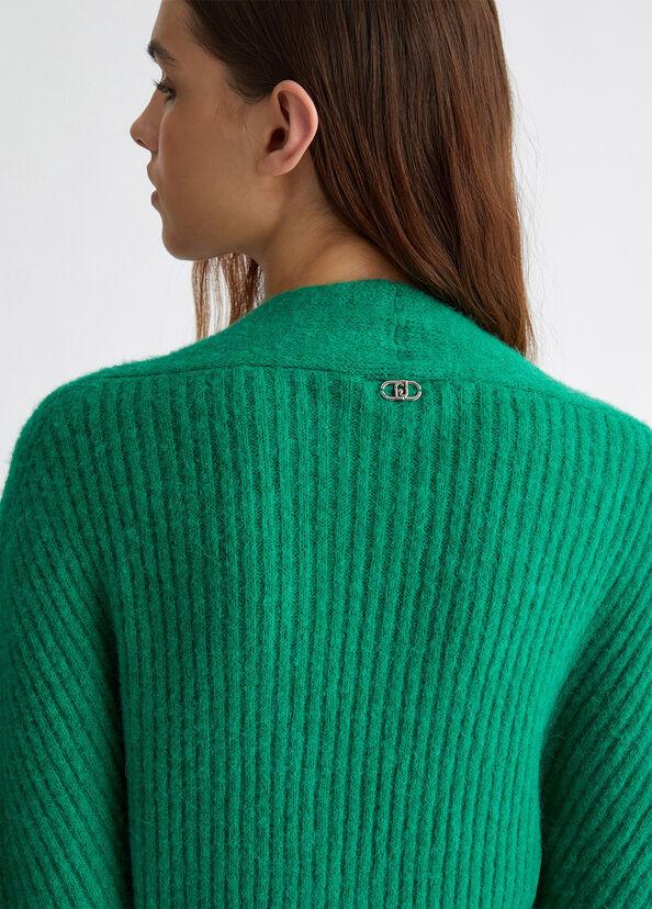 Liu Jo Cardigan in misto lana a coste Vendite Flash