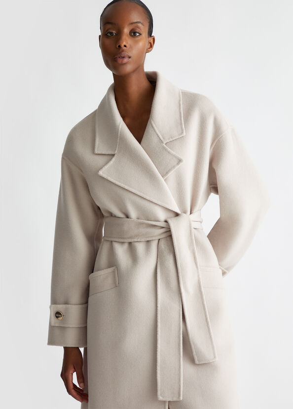 Liu Jo Cappotto in misto lana con cintura 2025
