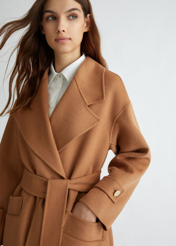 Liu Jo Cappotto in misto lana con cintura 2025