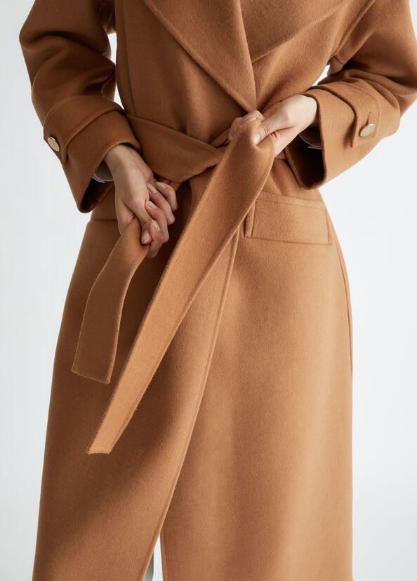 Liu Jo Cappotto in misto lana con cintura 2025
