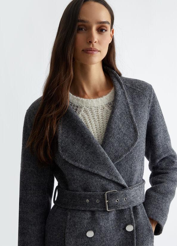 Liu Jo Cappotto doppiopetto in misto lana Fino Al -60%