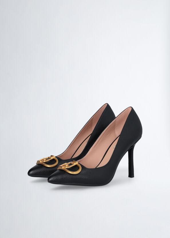 Liu Jo Décolleté nere con maxi logo Offerta