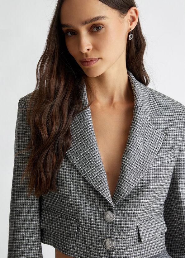 Liu Jo Blazer cropped check Consegna Veloce