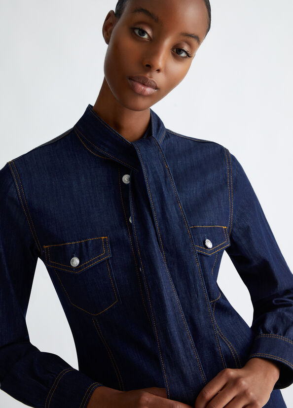 Liu Jo Camicia in denim con fiocco Offerte