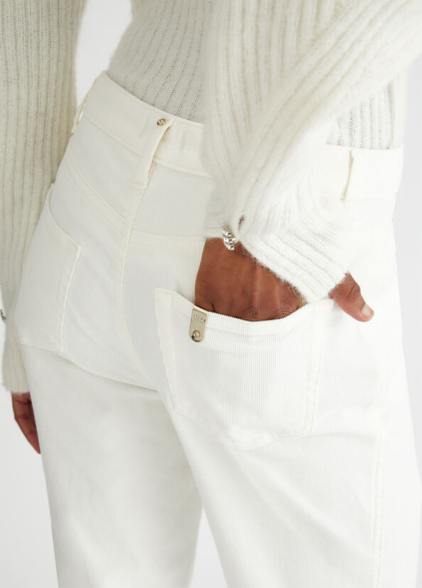Liu Jo Pantaloni straight in velluto Nuova