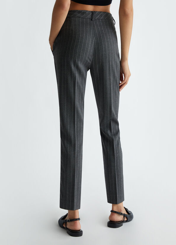 Liu Jo Pantaloni chino gessati In Linea