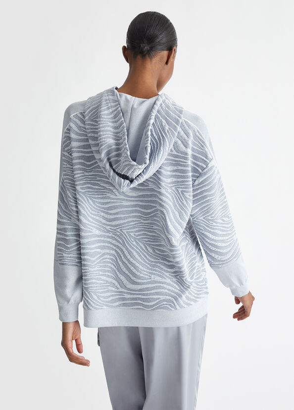 Liu Jo Felpa jacquard con cappuccio Sconto