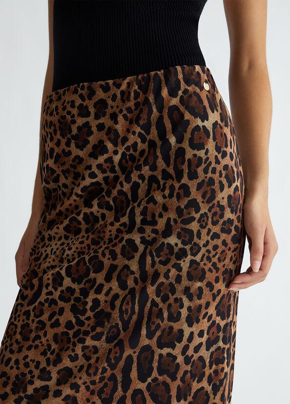 Liu Jo Gonna midi in tulle animalier 2025