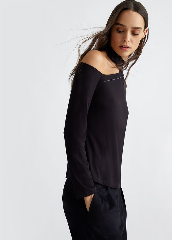 Liu Jo T-shirt con logo e strass Qualità