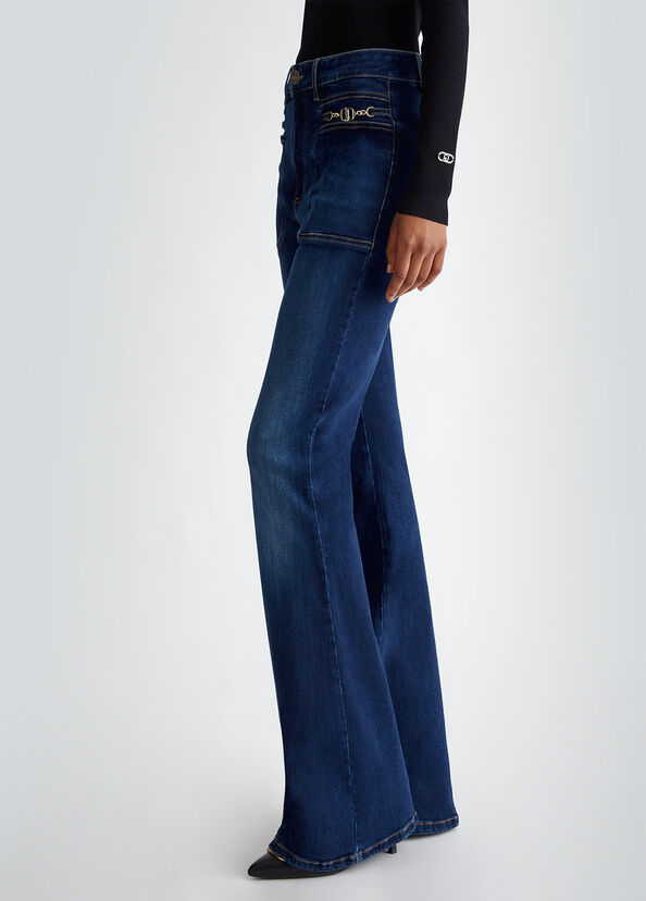 Liu Jo Jeans flare in cotone stretch Sottocosto
