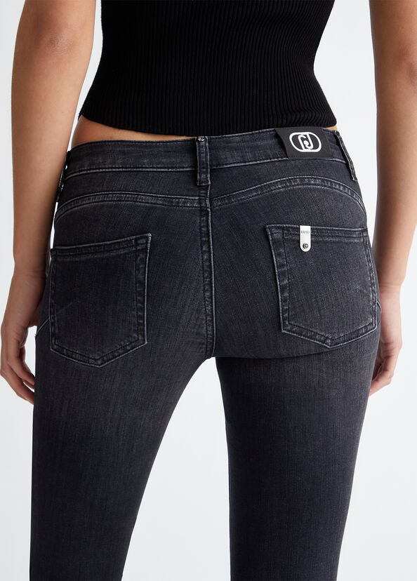 Liu Jo Jeans skinny bottom up con strass Saldi