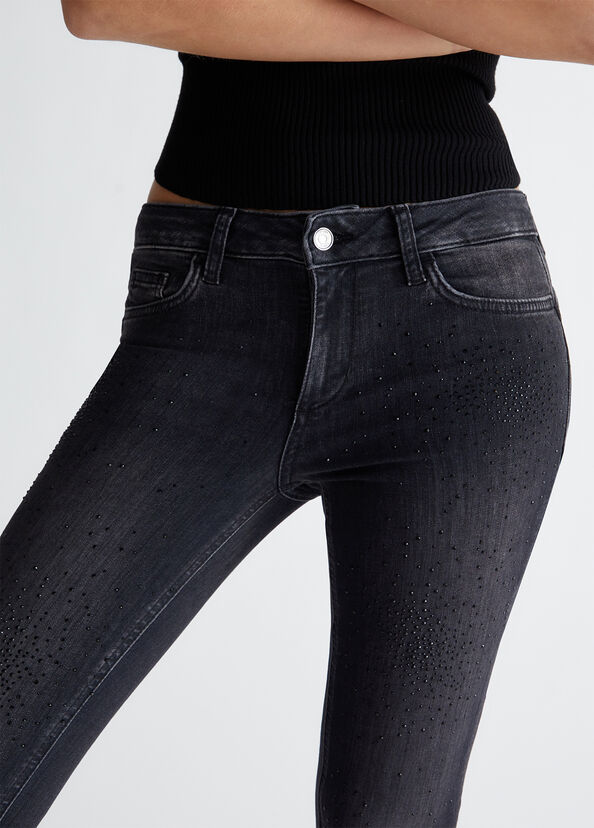 Liu Jo Jeans skinny bottom up con strass Saldi