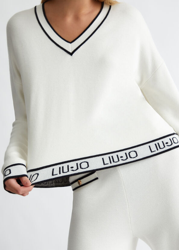 Liu Jo Maglia in misto seta con logo I Più Venduti