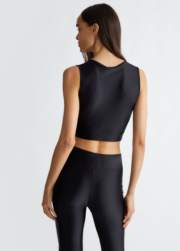 Liu Jo Top in jersey con logo Offerta esclusiva