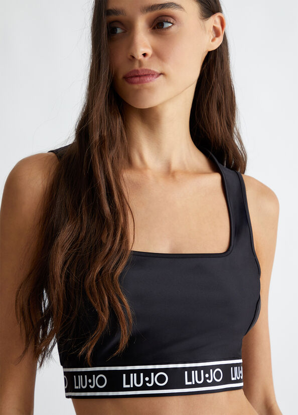 Liu Jo Top in jersey con logo Offerta esclusiva