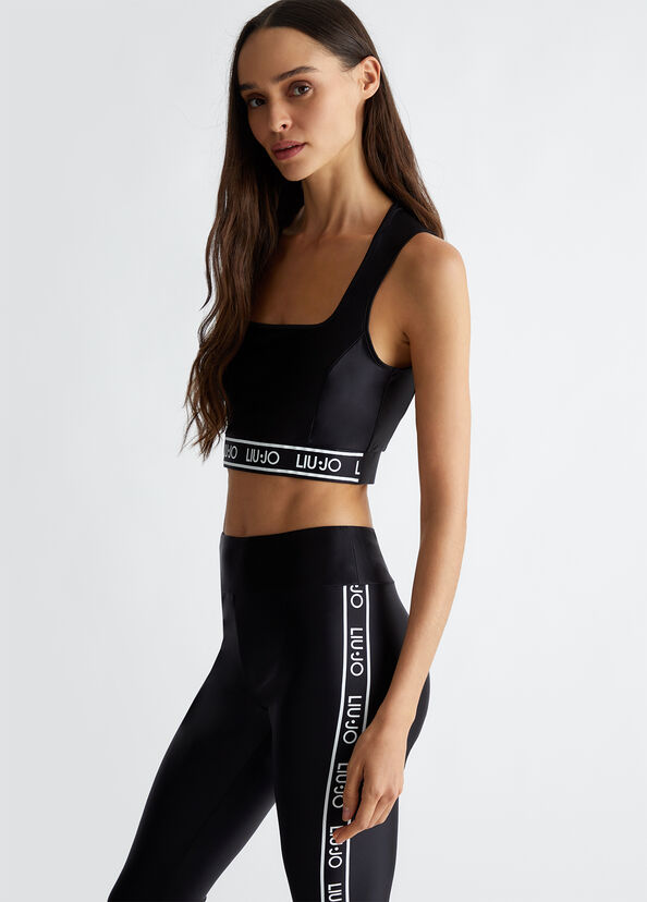 Liu Jo Top in jersey con logo Offerta esclusiva