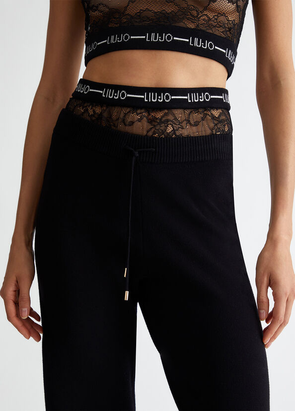 Liu Jo Pantaloni in maglia con pizzo 2025