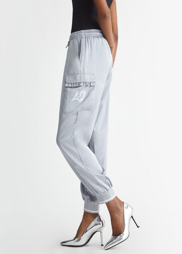 Liu Jo Pantaloni jogging in raso Promozione Limitata