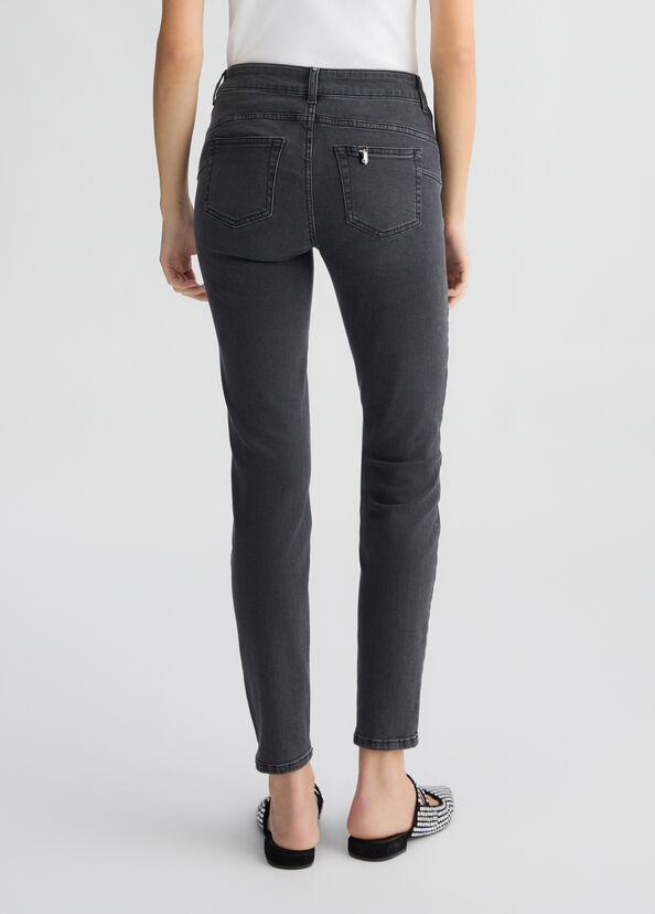 Liu Jo Jeans skinny grigio con strass Moda