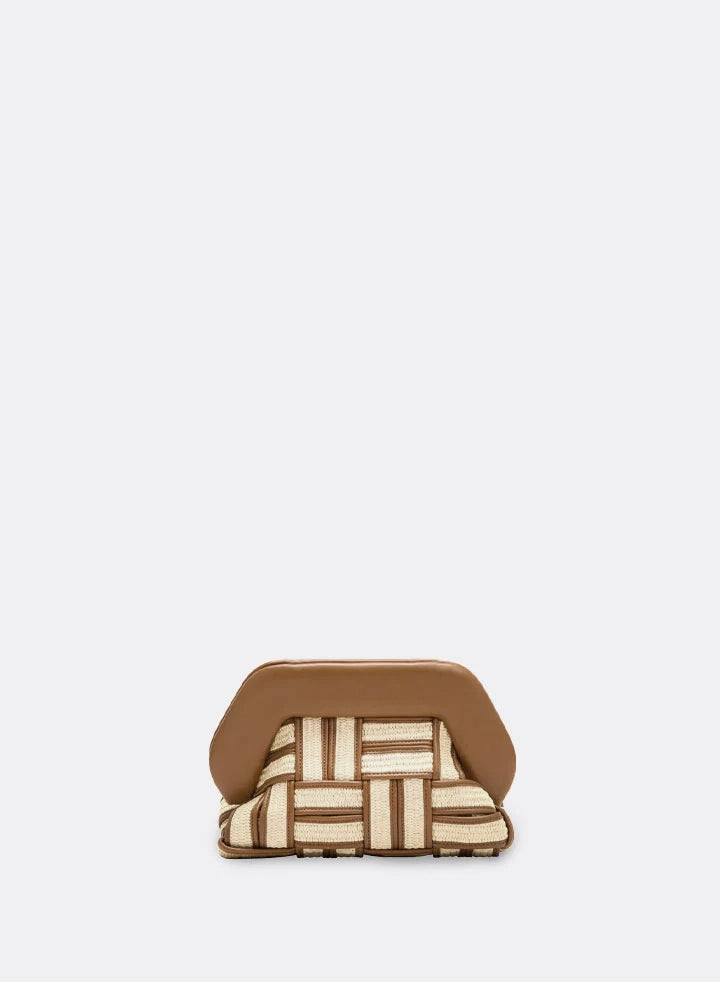 Themoirè TIA WEAVED STRAW SHELL/CARAMEL