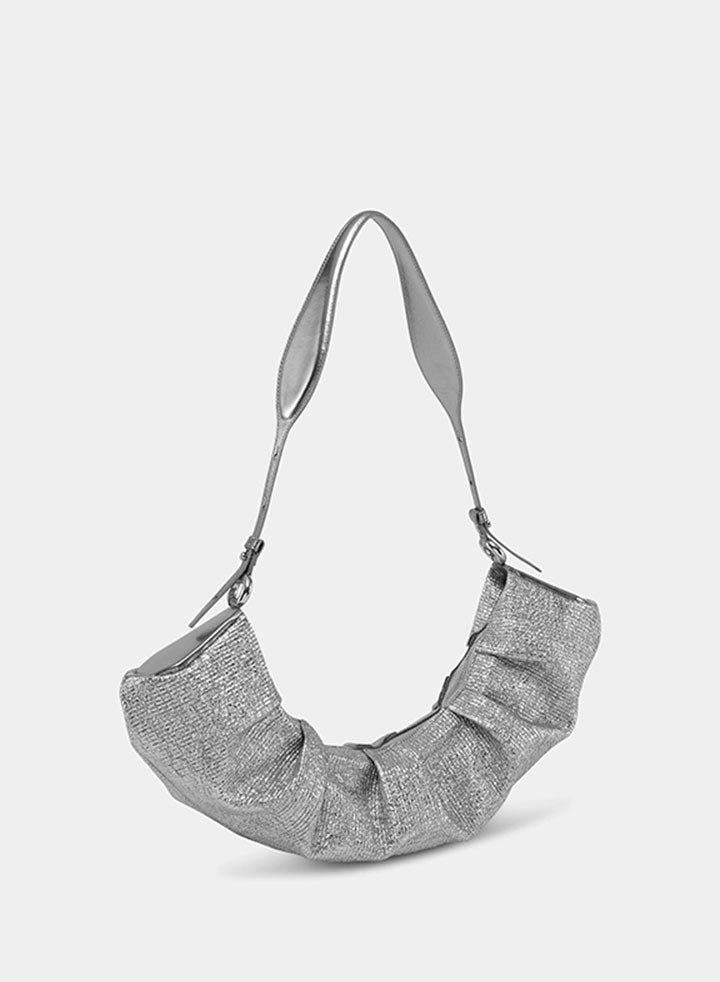 Themoirè CRISALI CRUMPLED LAMINATED SILVER 50% di sconto con spedizione gratuita