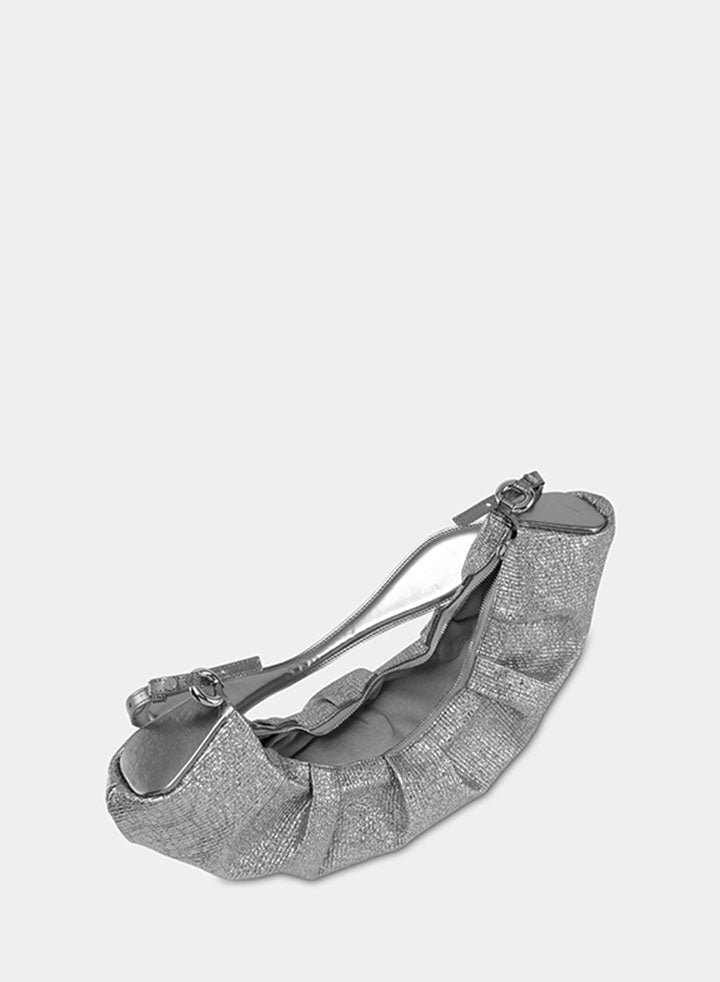 Themoirè CRISALI CRUMPLED LAMINATED SILVER 50% di sconto con spedizione gratuita