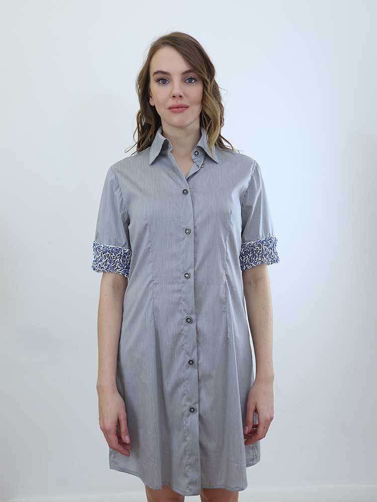 Tricot à Porter ABITO A CAMICIA MIDI BORDO MANICHE CROCHET Online