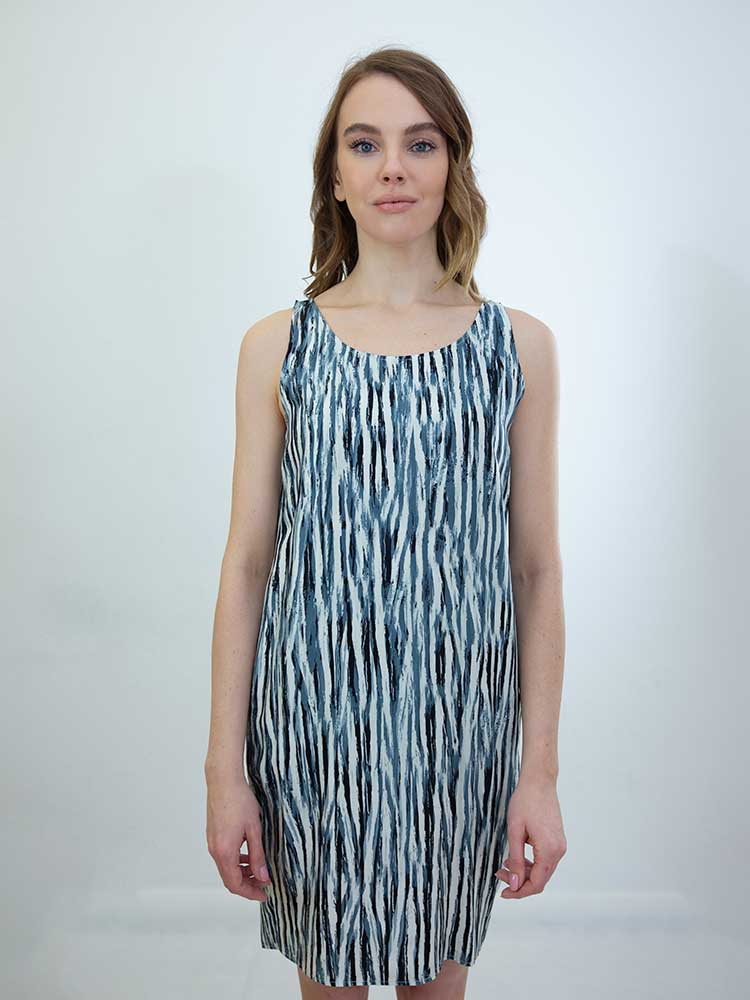 Tricot à Porter ABITO OVETTO FANTASIA SCOLLO CANOTTA Saldi Di Fabbrica