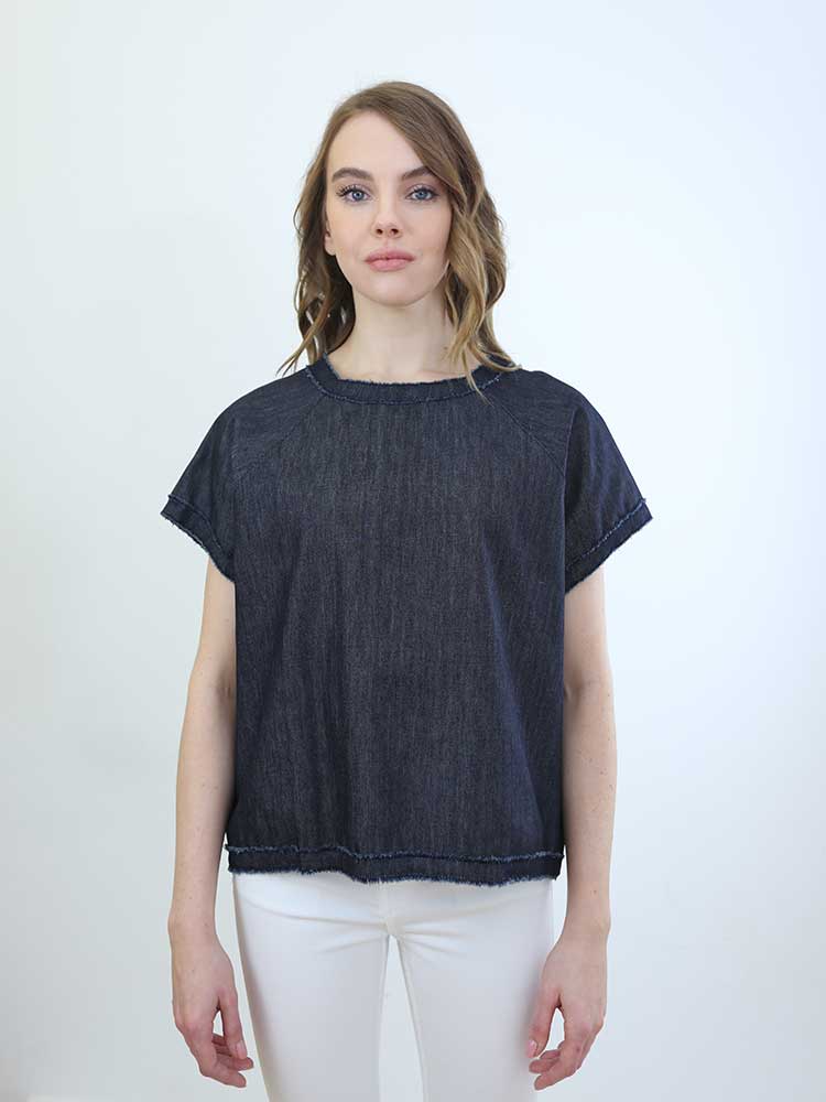 Tricot à Porter CAMICIA DENIM CON APERTURA SULLA SCHIENA Presa