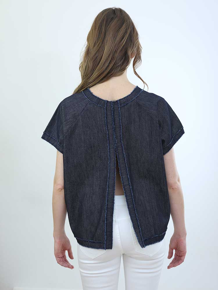 Tricot à Porter CAMICIA DENIM CON APERTURA SULLA SCHIENA Presa