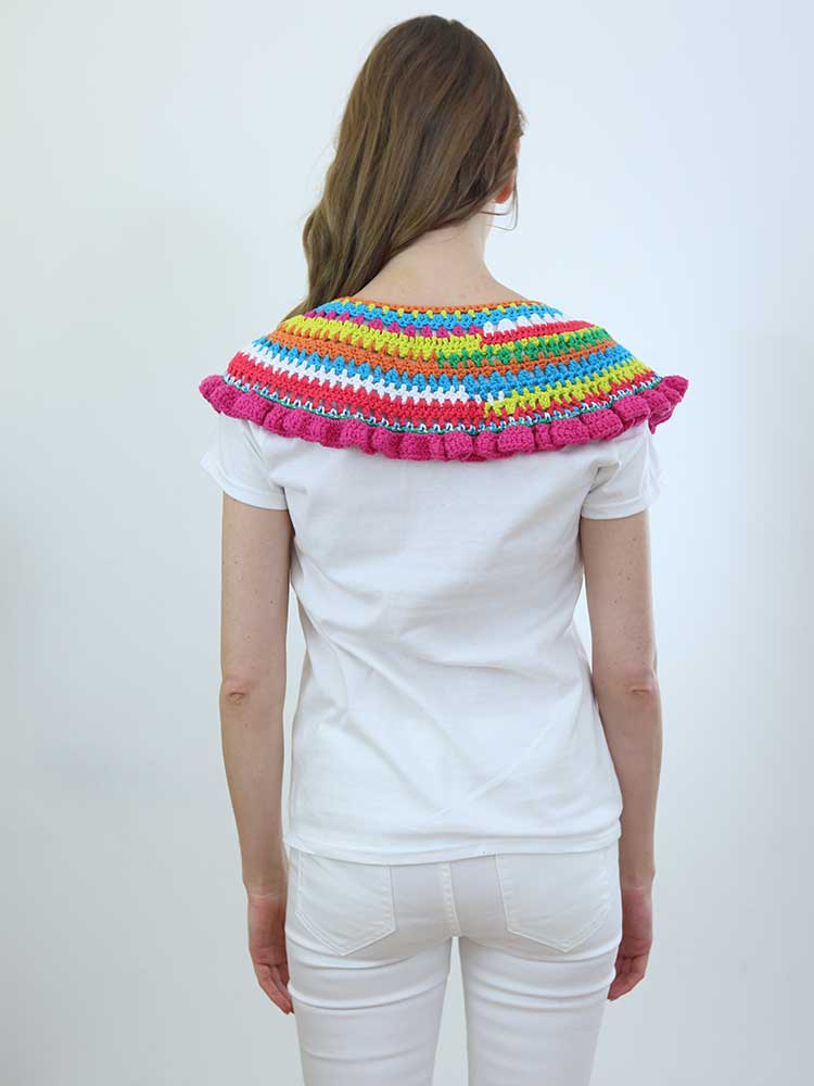 Tricot à Porter COLLO MULTICOLOR CROCHET In Vendita